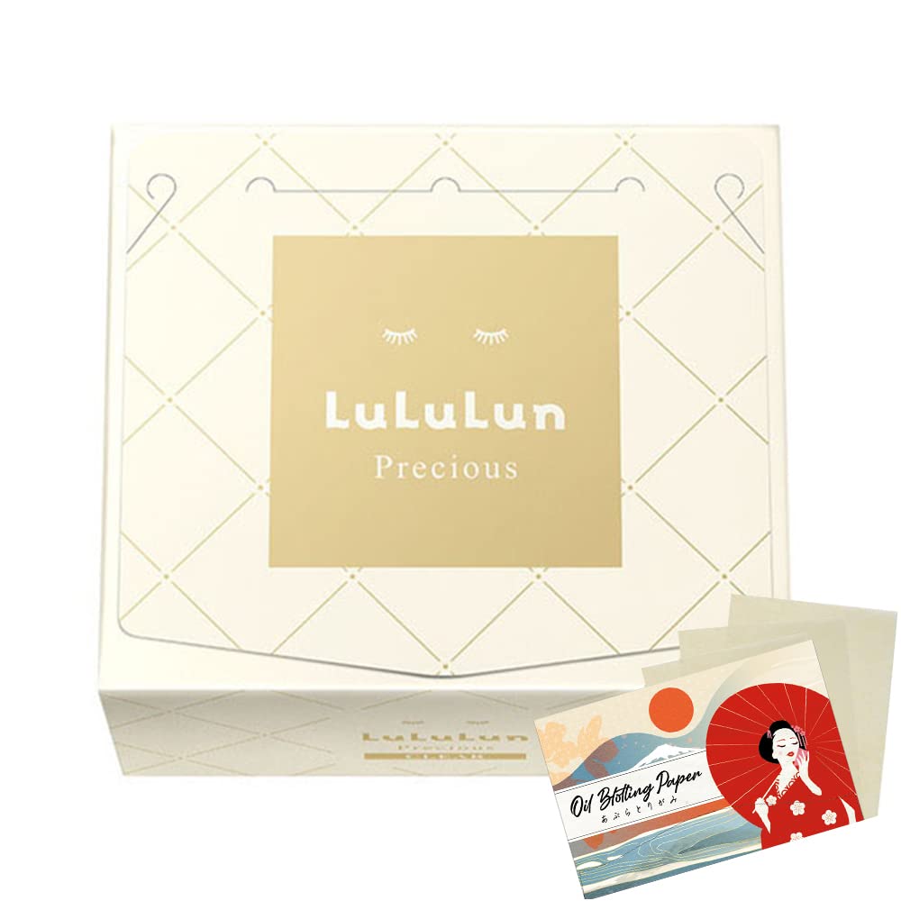 Lululun Precios Facial Sheet Mask White Clear - 32 sheets - Blotting Paper Set