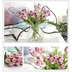 AHXHWKA Real-Touch Artificial Tulip Flowers