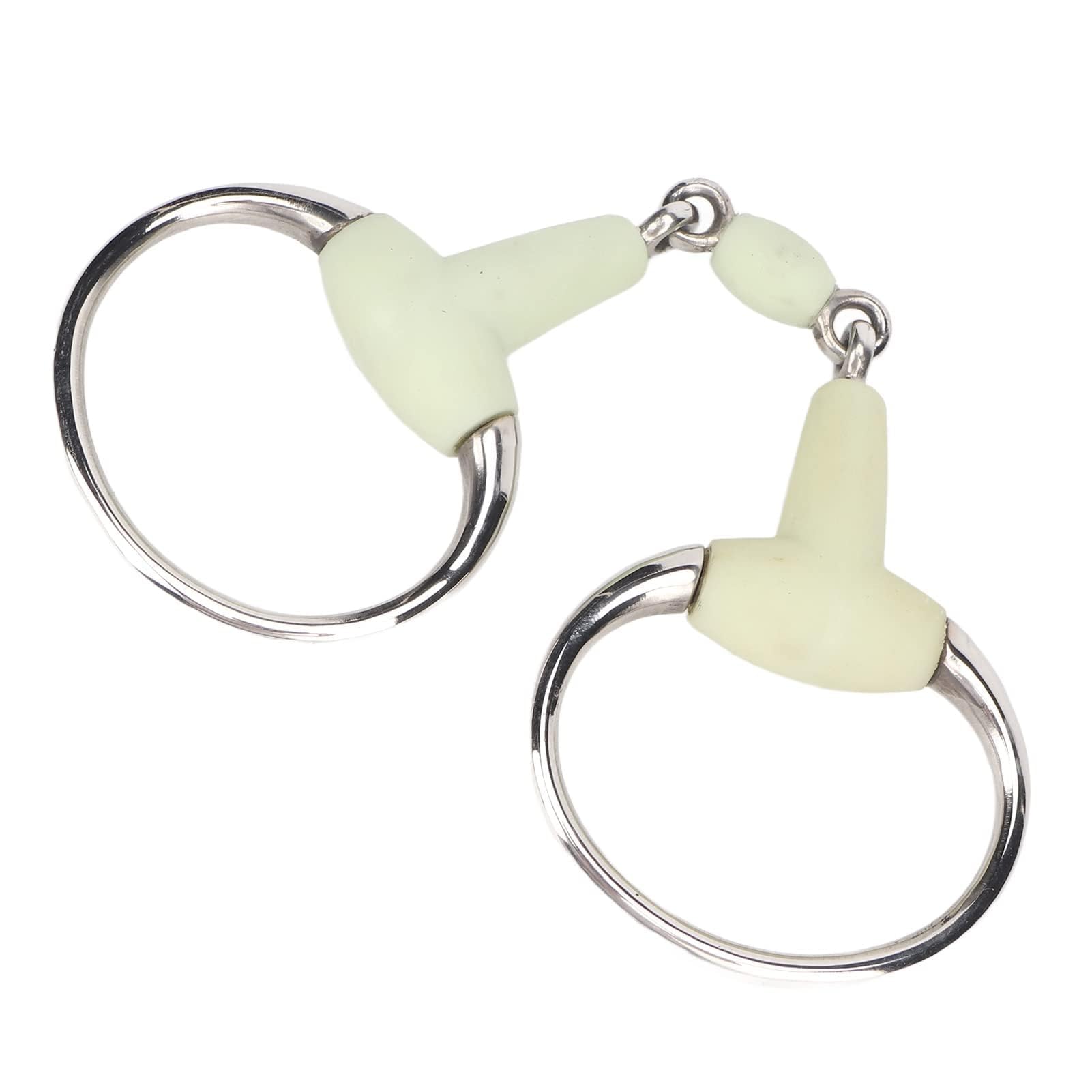 Stainless Steel Horse Bit, Horse Racing Accessory Flavor Rubber Wrapped Horse Mouth Snaffle Bit Horse Bit Tack Snaffle Bit Horse Gag Thickeness Bit for Hours Training Racing