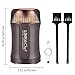 Coffee Grinder Electric Nut & Spice Grinder LINKChef 200W with Stainless Steel Blade for Seed Bean Herb Pepper Grinder, Lid Activated Safety Switch, Brown 2 Brush（CG-8220） - 3 Year Warranty (Brown)
