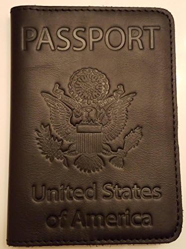 Leather Passport Cover - Holder - for Men &amp; Women - Passport Case (Brown)