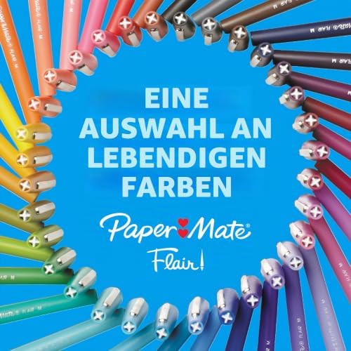 Flair Filzstifte | mittlere Spitze (0,7 mm) | blau | 5 Stück