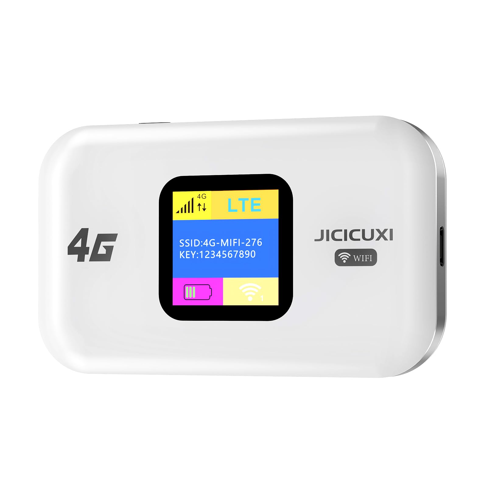 4G LTE Mobile Hotspot Router, Portable WiFi Hotspot for Travel, WiFi 6 Router 3000mAh/300Mbps High Speed Hotspot Device Support 12 Users, Camping, Motorhomes, Office-Pearl White