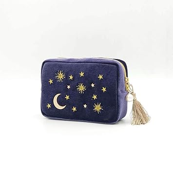 navy velvet bag
