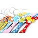 6Pcs Cute Nursery Kids Baby Wardrobe Cartoon Wood Coat Clothes Pants Hook Hanger Random Color