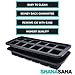 24 Cube Silicone Ice Cube Trays (2 Pack of 12 Ice Cubes Trays) Odor Free & No Aftertaste - Easy Release Soft Silicone Ice Molds - Perfect for Large or Small Ice Cubes