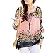 HP95(TM) Women's Bohemian Style Batwing Sleeve Chiffon Beach Loose Shirt (C)