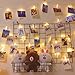 Yeeteching Photo Clip String Light, 17FT Fairy String Lights with 40 Clear Clips Battery Operated for Hanging Pictures,Birthday Party,Dorm Bedroom (USB Clip Lights)