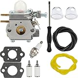 Dalom TB22EC Carburetor w Fuel Filter Primer Bulb for Troy-Bilt TB22 TB21EC TB32EC TB42EC TB80EC TB2040XP Trimmer Weed Eater Murray M2500 M2510 Brushcutter # 753-06190