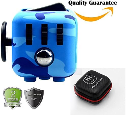 Fidget Cube Relieves Stress And Anxiety, Starcook Fidget Toy Fun Cube Anxiety Attention Toy for Children and Adults with ADHD ADD OCD Autism (Sea Blue)