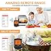 Meat Thermometer Bluetooth - CHUGOD BBQ Cooking Thermometer Wireless Remote Digital Cooking Food Meat Thermometer with 3 Probes for Smoker Grilling Oven Kitchen(Carrying Case Included)