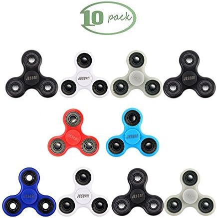 Fidget Spinner 10 Bulk Pack Prime EDC Hand Tri Spinner Fidget Toy for Adults Boys Girls Kids To Relieve Stress Anxiety