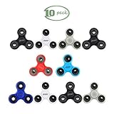 JESBAN 10PCS Fidget Spinner Hands spinner Toy Stress Reducer for Adults Kids Students EDC ADHD Anxiety (10pcs set 1)