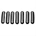 Topist 7pcs Black Front Grill Mesh Grille Insert Kit For Jeep Wrangler Rubicon Sahara Jk 2007-2017