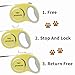 TNY-products Retractable Dog Leash W/ Break and Lock Button - 16 Feet Extendable Tape - Fit for Small/Medium Dogs - Easy To Use - Bag Dispenser Plus Extra Waste Roll and a Dog Tag Attached(Yellow)
