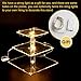 Vdomus 3 Tier Acrylic Cupcake Stand Pastry Stand with LED String Lights Dessert Tree Tower for Birthday/Wedding Party Cupcake Tray Cupcake Holder, Warm, Cup Cake Tier Stand, Led Cupcake Stand