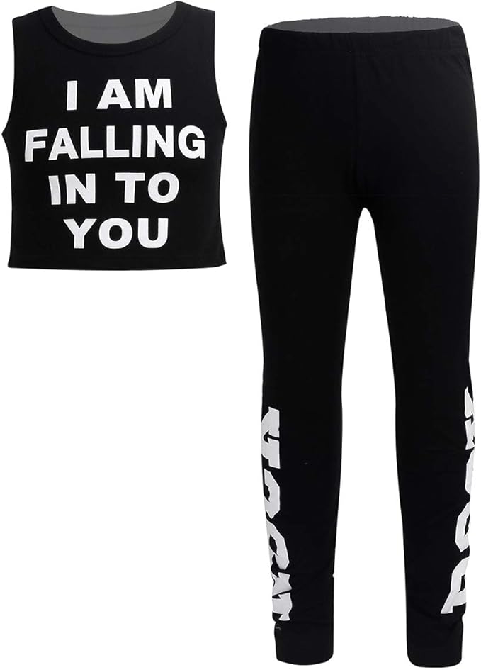 girls dance leggings and crop top