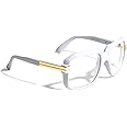 Dweebzilla Gazelle Emcee Oversized Square Sunglasses w/Clear Lenses