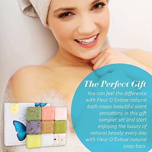 FLEUR D' EXTASE (Ecstacy Soap Gift Set With 9 x 25 Gram Bars Of Guest