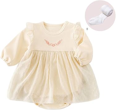 Amazon Baby Nest ベビー服 長袖 ワンピース ドレス ロンパース Amazon Baby Nest ベビー服 長袖 ワンピース ドレス ロンパース