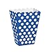 Royal Blue Dots Treat Boxes (Pack of 8) - Elegant Paper Party Favor Containers - Perfect For Celebrations & Gifts