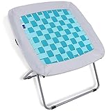 REDCAMP Folding Bungee Web Chair for Teens Kids Adults,31x31.5x31.5 inches,White & Turquoise