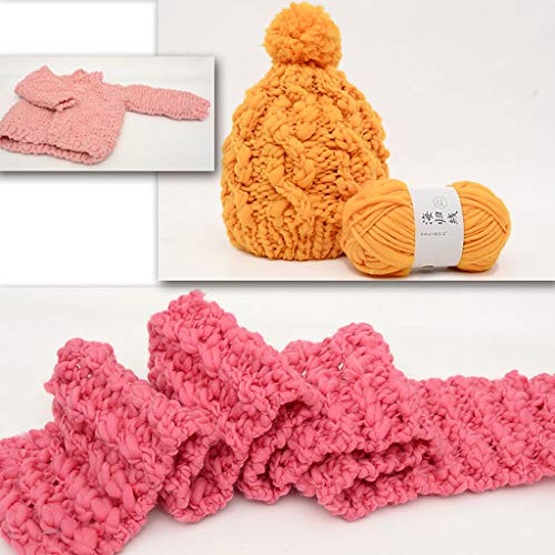 EA-STONE Coarse Wool Blanket, 50g/1ball DIY Soft Scarfs Sweaters Hand-woven Crochet Knitting Natural Threads (25#) - Thumbnail 2