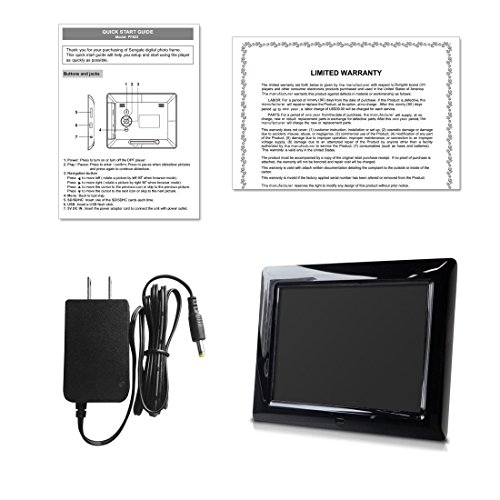 8 Inch Digital Photo Frame, transitional effects, Hi-resolution slideshow, interval time adjust - Great Gift