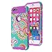 iPhone 6 /6s Case,AnnBay High Impact Drop Protection Hard Hybrid Dual Layer Heavy Duty TPU Scratch Resistant Case Armor Cover Case with Totem Flower Pattern for iphone 6 /iphone 6s (Purple)