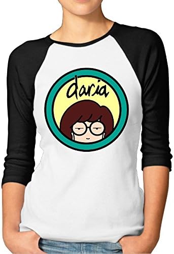 MYDT1 Women's Daria 3/4 Sleeve Baseball T Shirts/Short Sleeve/Top/Tee