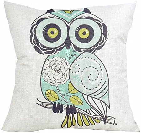 18 Inch Early Spring Animal World Pillowcase Cushion Cover Pillow Cover Set(Quiet Owl)