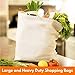 Axe Sickle 4 PCS Canvas Tote Bag Bottom Gusset 16 X 16 X 5 inch Heavy 12oz Tote Shopping Bag, Washable Grocery Tote Bag, Craft Canvas Bag with Handle, White