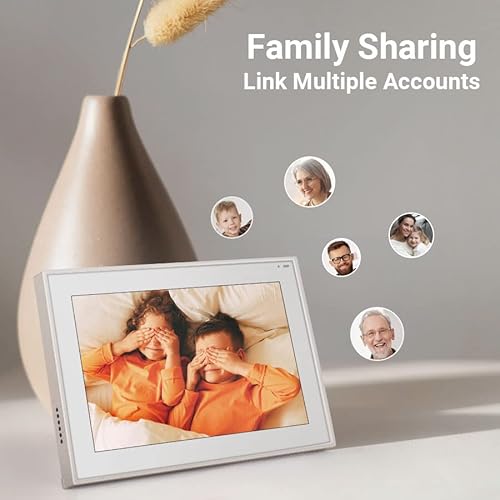 Pexar Lexar 10.1" WiFi Digital Photo Frame HD Anti Glare Touch Screen 32GB Storage Share Photos Via App PX-101BLKNA - Best Buy