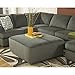 Signature Design by Ashley Jessa Place Sectional in Pewter Fabric
