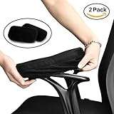 Ergonomic Memory Foam Chair Armrest Pad, YQW Comfy Office Home Chair Armrest Covers for Elbows and Forearms Pressure Relief (Set of 2)