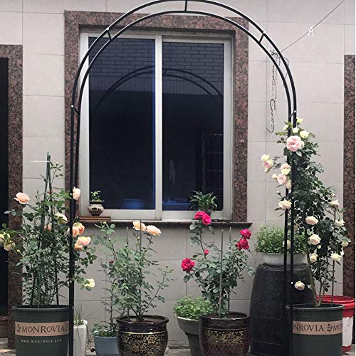 YYQ SHOP Weiß Rosenbogen Torbogen Metall Deko große Gartenbogen Rankhilfe Stabil Rankgitter Rankbogen für Garten Pergola… – Bild 4