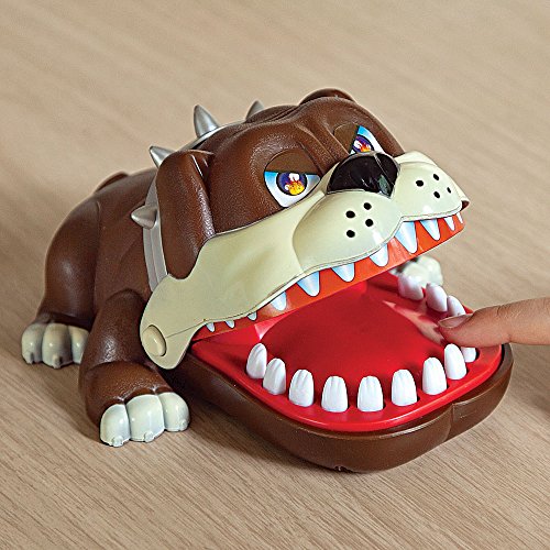 Bits and Pieces - Hungry Snappy Dog Game - Dentist Game - Classic Biting Hand Game-Catch Me Game, Vicious Dog Attack, Fun Game - Measures 6-1/2" long x 5-1/2" wide x 3" tall