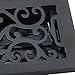 Accord AMFRBLC412 Charleston Floor Register, 4-Inch x 12-Inch(Duct Opening Measurements), Matte Black
