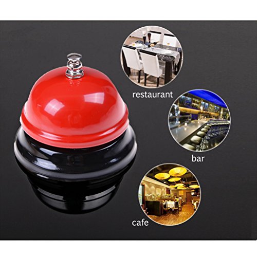 Retro Classical Red Call Bell Ring Bell Toy Party Prop for Family Restaurant Bar