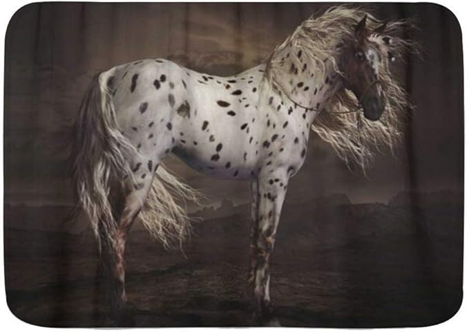 Alfombra de baño Alfombras de baño, Caballo Leopardo Appaloosa Estirado