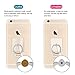 TOFOCO COM Cell Phone Finger Ring Holder, 4-Pack 360 Degree Rotation Transparent Phone Ring Stand, Hand Grip Holder Kickstand with 5 Car Mount Hooks Compatible with Universal Mobile Phone