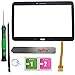 SlyPry Samsung Galaxy Tab 3 10.1 P5200 P5210 Black Touch Screen Digitizer Panel Glass Replacement Part + PreInstalled Adhesive with SlyPry tools kit