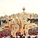 ROBOTIME DIY Wooden Dinosaur 3D Puzzle Mini Stegosaurus Robot Toy for Boys and Girls