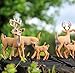 White-Tailed Deer Family Figurines (6-Figure Set); 2 Bucks, 2 Does, 2 Fawns 2 to 4” Tall
