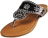 Norty - Womens Rosetta 1 Whip Stitch Flip Flop Sandal