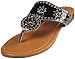 Norty - Womens Rosetta 1 Whip Stitch Flip Flop Sandal