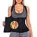 Sweat Waist Trainer Girdle Workout Sauna Tank Top Vest for Women Weight Loss Exercise, Double Tummy Slimmer