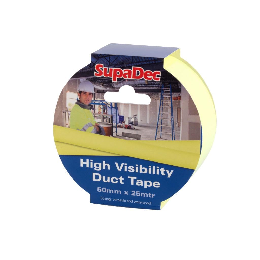 Supadec Hi visibility duct tape 25mtr x 50mm