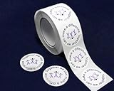 Purple Ribbon Stickers - Difference (500 Stickers)