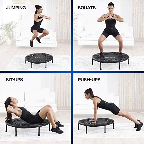 FITPULSE Mini Trampoline Rebounder Indoor Trampoline for Adults